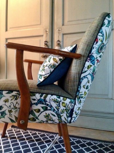 Fauteuil cocktail à bras -1950- Vue de profil Fauteuil cocktail à bras des années 50 - vue de profil