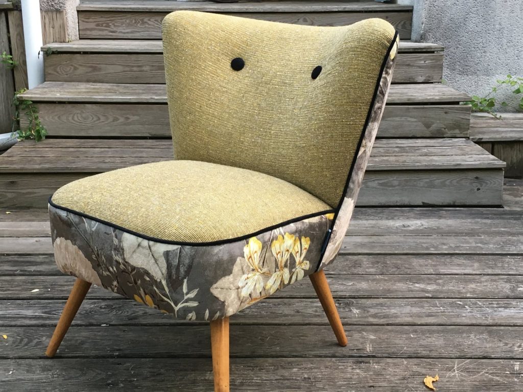 Nos chairs fauteuils - Fauteuil cocktail années 50 de face